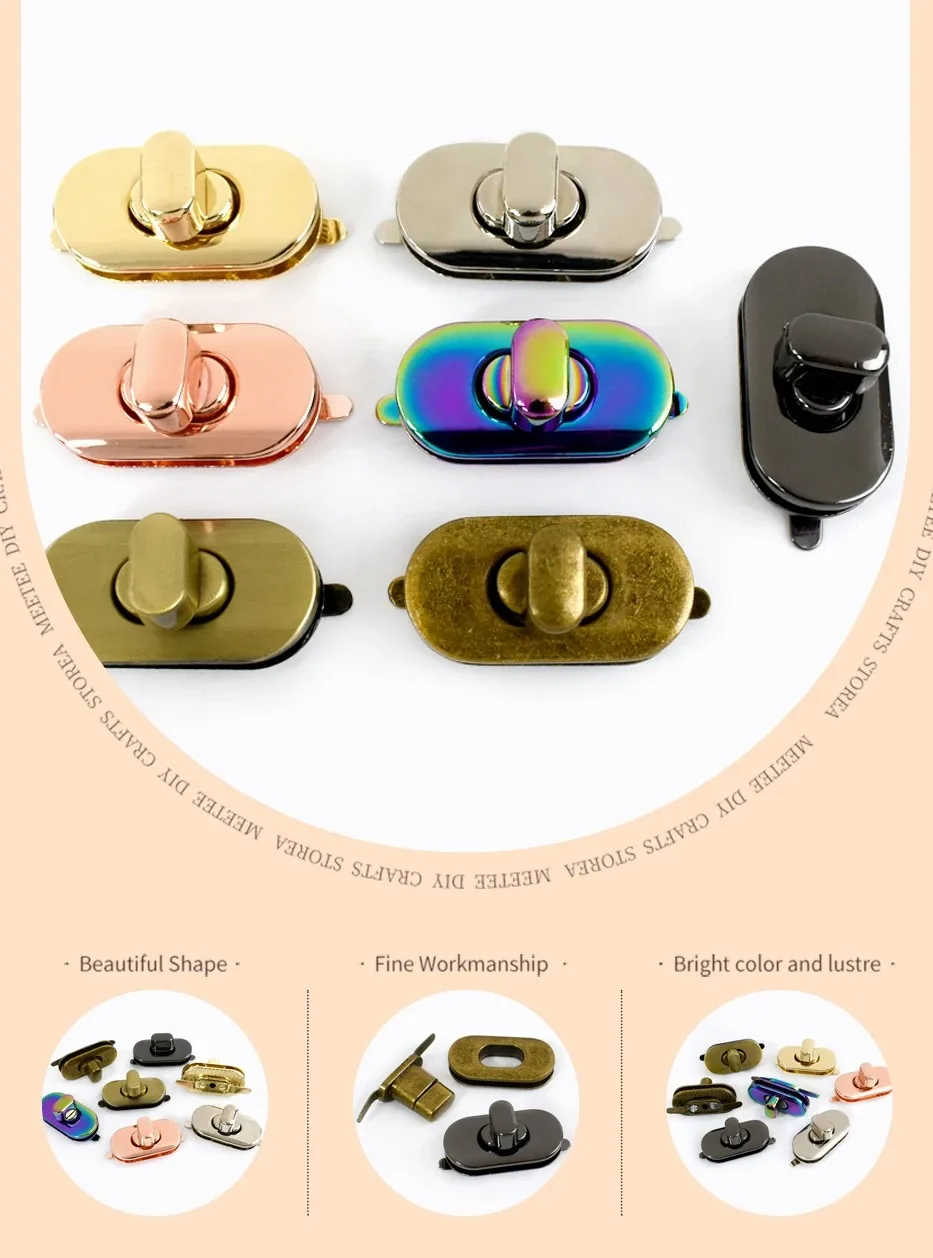 2/3/5Pcs Deepeel 35*18mm Metal Turn Lock Buckle for Purse Handbag Replace Twist Locks Wallet Closures Clasps Bag Accessories