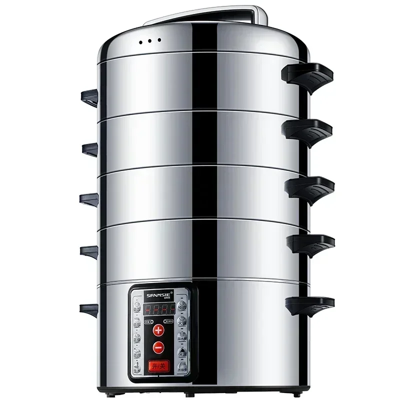 220V 32cm Multifunctional Household and Commercial Stainless Steel Multi-layer Large-capacity Electric Electric Steamer EL