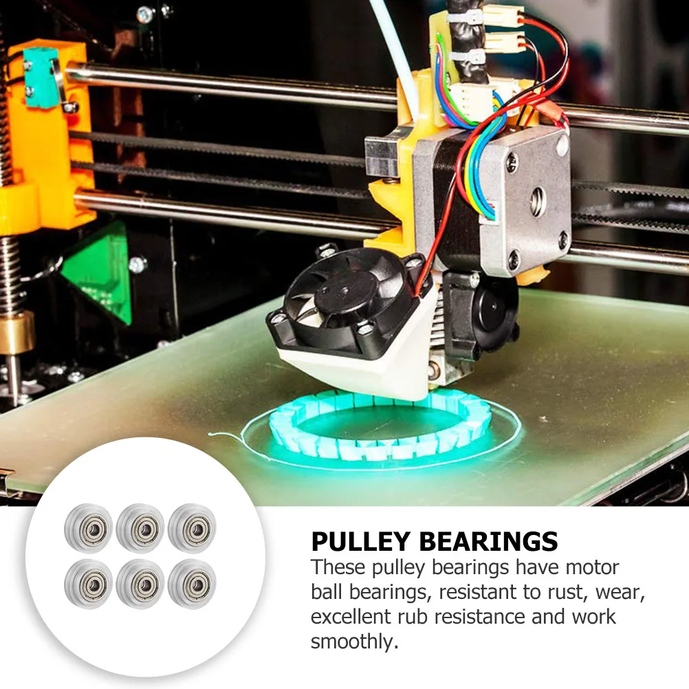 

Plastic Pulley Accessories for 3D Printer Polycarbonate Roller Bearings Clear Pulley Passive Wheel Smooth Operation Wear