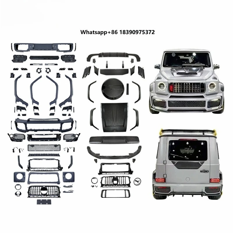 For 2019-2024 G Class W464 Upgrade B-BS B900 Bodykit Bumper Dry Carbon Wheel Arch Grille Spoiler Spare Tire Cover Hood
