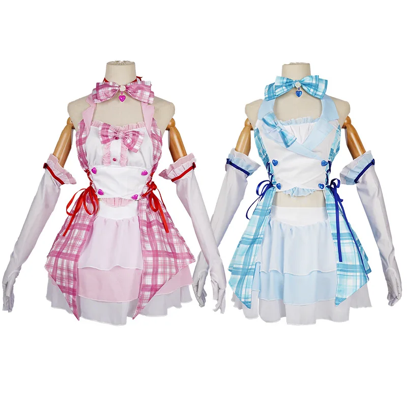 Nekopara Anime Cosplay Traje para Meninas, Vestido Lolita, Gato Bonito, Roupa Neko, Chocolate, Baunilha, Performance de Palco, Dançando