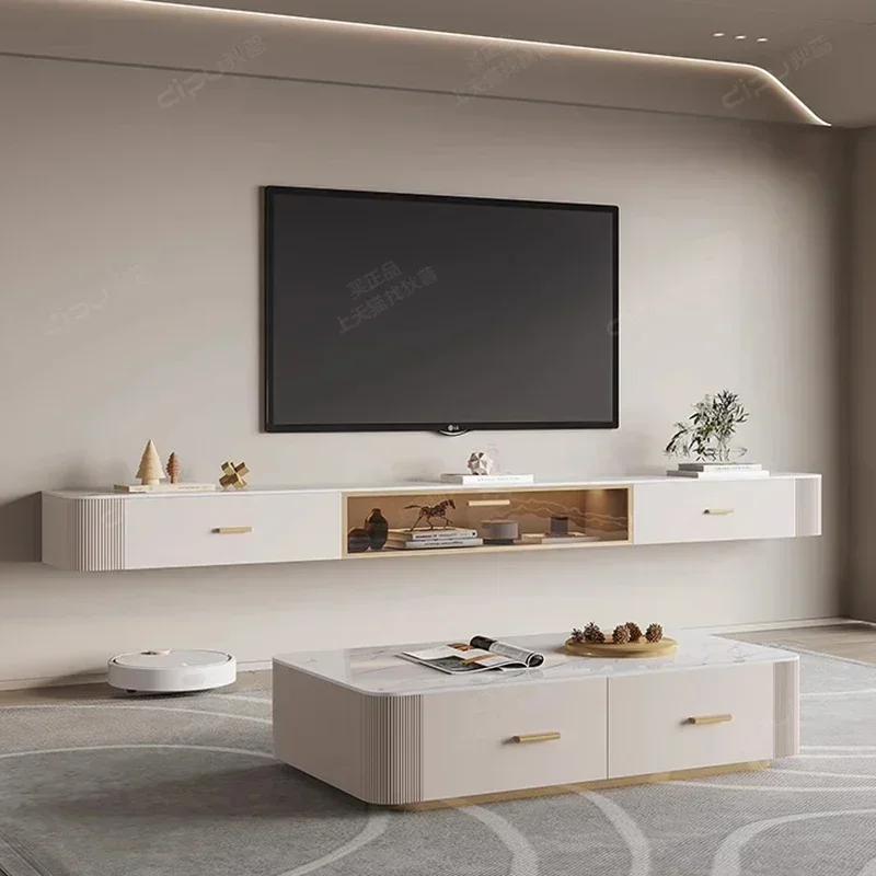 

Modern Luxury Tv Stand Mobile Nordic Display Dresser White Portable Tv Cabinet Wooden Large Table Basse Pour Salon Furnitures