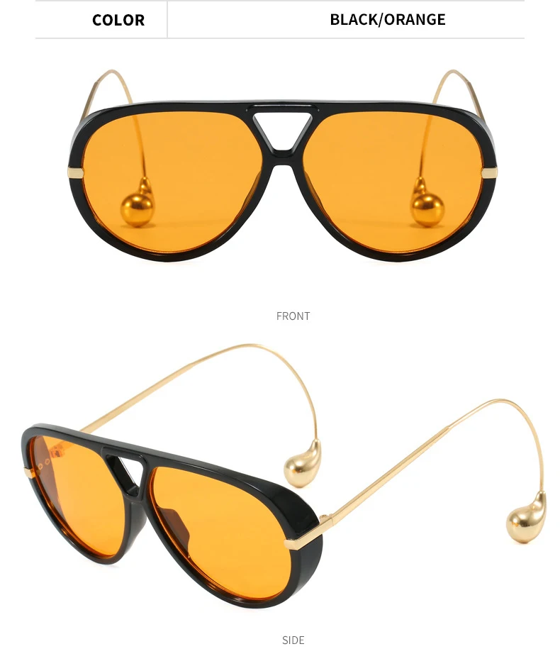 Übergroße Pilot Oval Punk Sonnenbrille Frauen Großen Rahmen 2025, Luxus Vintage Doppel Strahl Sonnenbrille Für Dame Outdoor Brillen UV400 – Detail 27