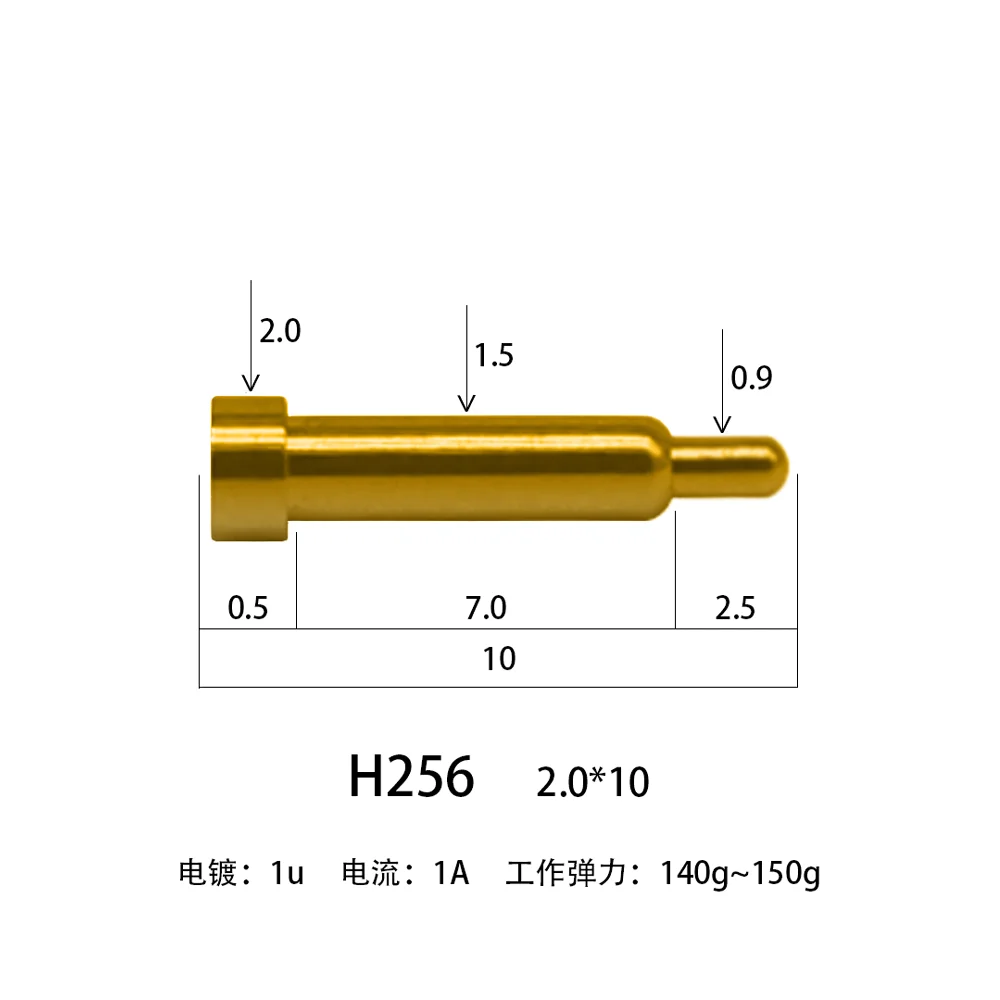 5 pièces H240-H260 l'autorisation pipeline 20A 1.5A PKnitting Pin connecteur Pogopin batterie Contact à ressort SMD illac PCB Test sonde 2.0 5.0 3.8 3.2