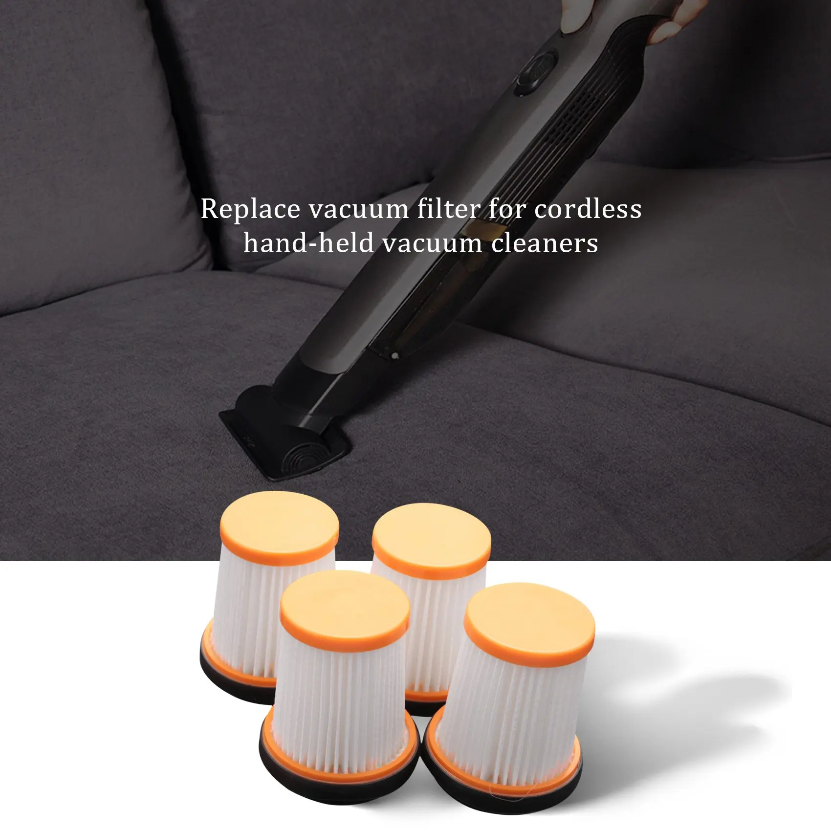 Filtro de vacío de repuesto Compatible con aspiradora de mano inalámbrica Shark W1 WV200 WV201 WV205 WV220, 4 Uds.