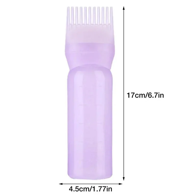 120ml Hair Dye Refillable Bottle Applicator Comb Multicolor Plastic Dispensing Salon Oil Hair Coloring Hairdressing Styling Tool
