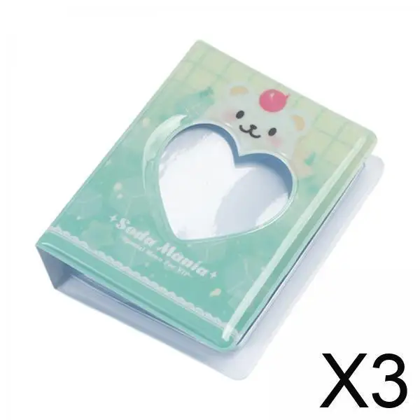 

3x 3 Inch Mini Photo Album for , Compact Binder for Collecting