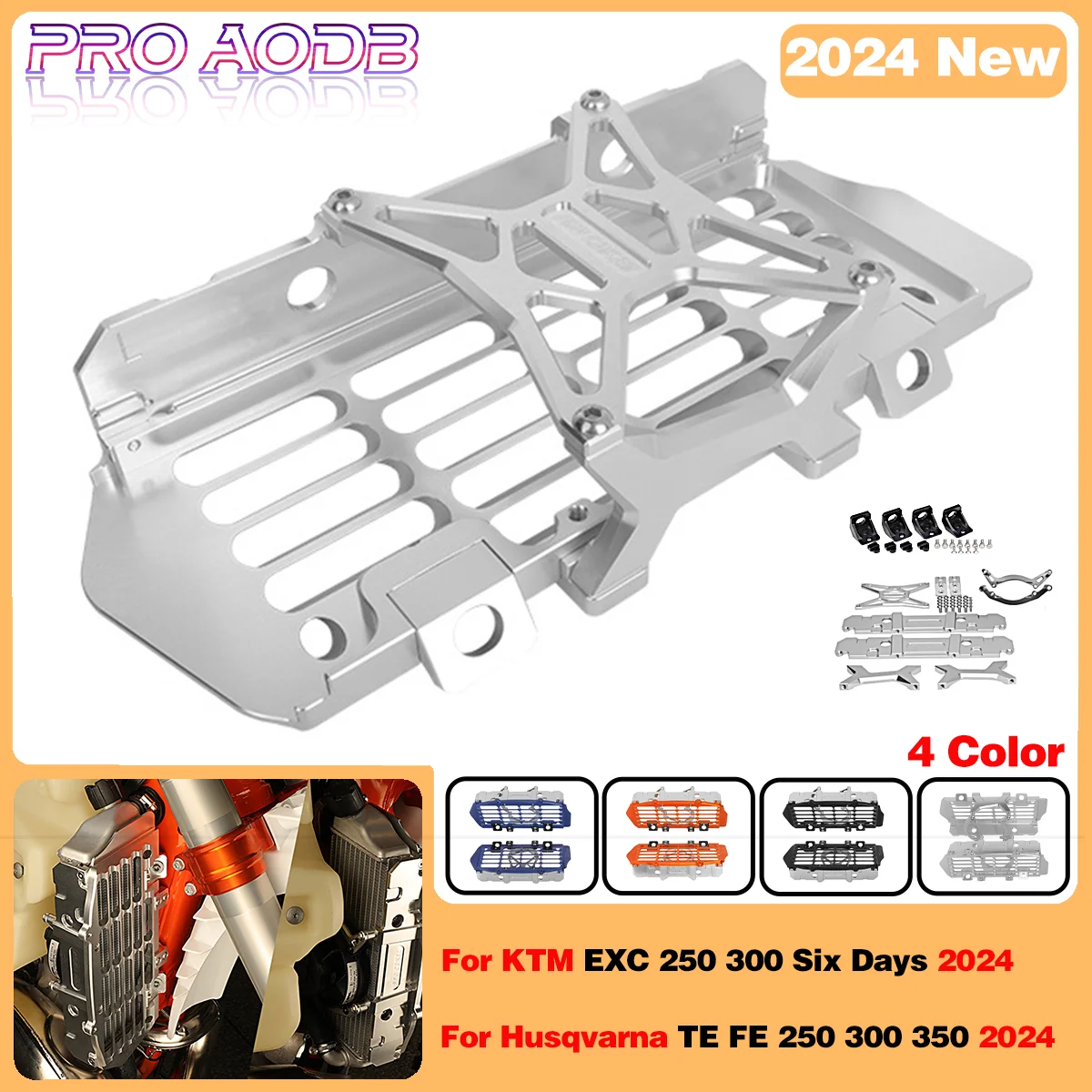 For KTM EXC 250 300 EXC250 EXC300 6 Days Motorcycle Radiator Guard Grill Protector Grille Cover For Husqvarna TE FE 250 300 350