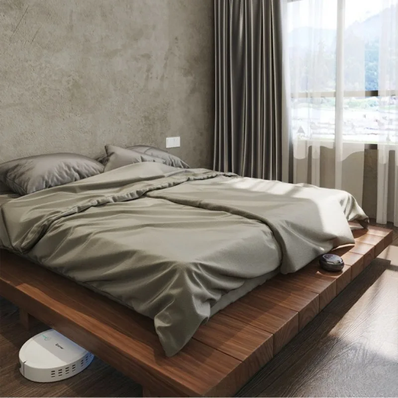 Tatami solid wood bed, Japanese-style double low bed floor bed