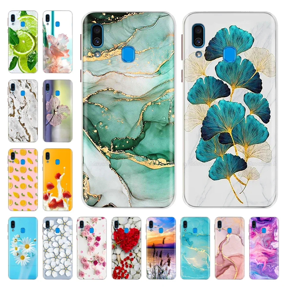 

For Samsung Galaxy A40 A405F Case Clear Cute Flower Soft Silicone Phone Case For Samsung A40 A 40 2019 GalaxyA40 Coque Bumpers