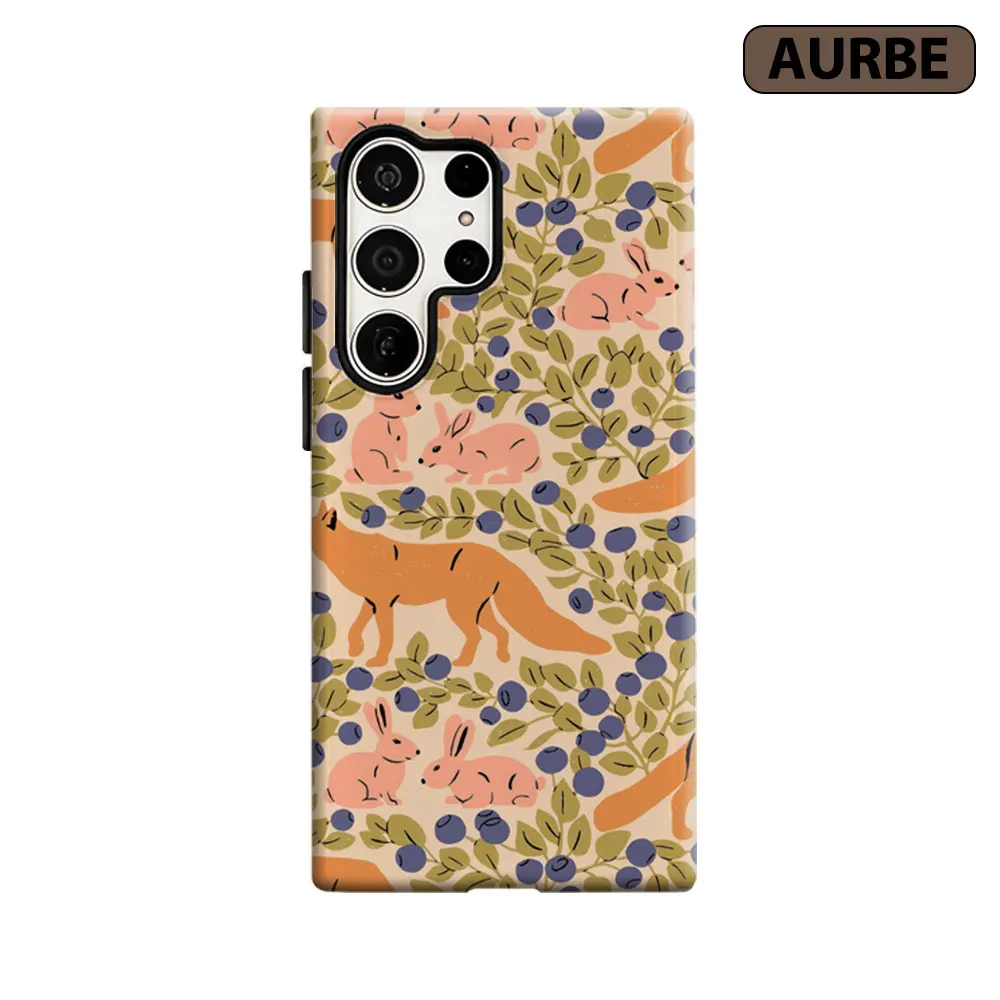 Aurbe Phone Case For Samsung Galaxy S26 S25 S24 S23 Ultra Plus HD Hard Forest Friends Double Layer Film Cover
