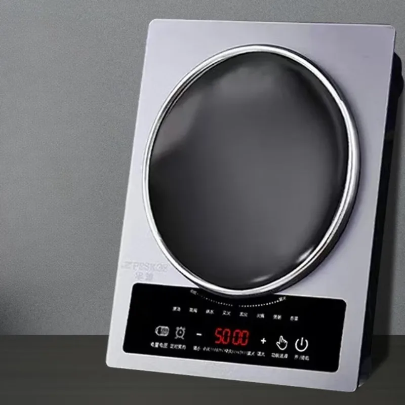 PESKOE Commercial Induction Cooktop, 5000W High-Power, suitable for simmering soups, braising meats, and large-scale cooking.