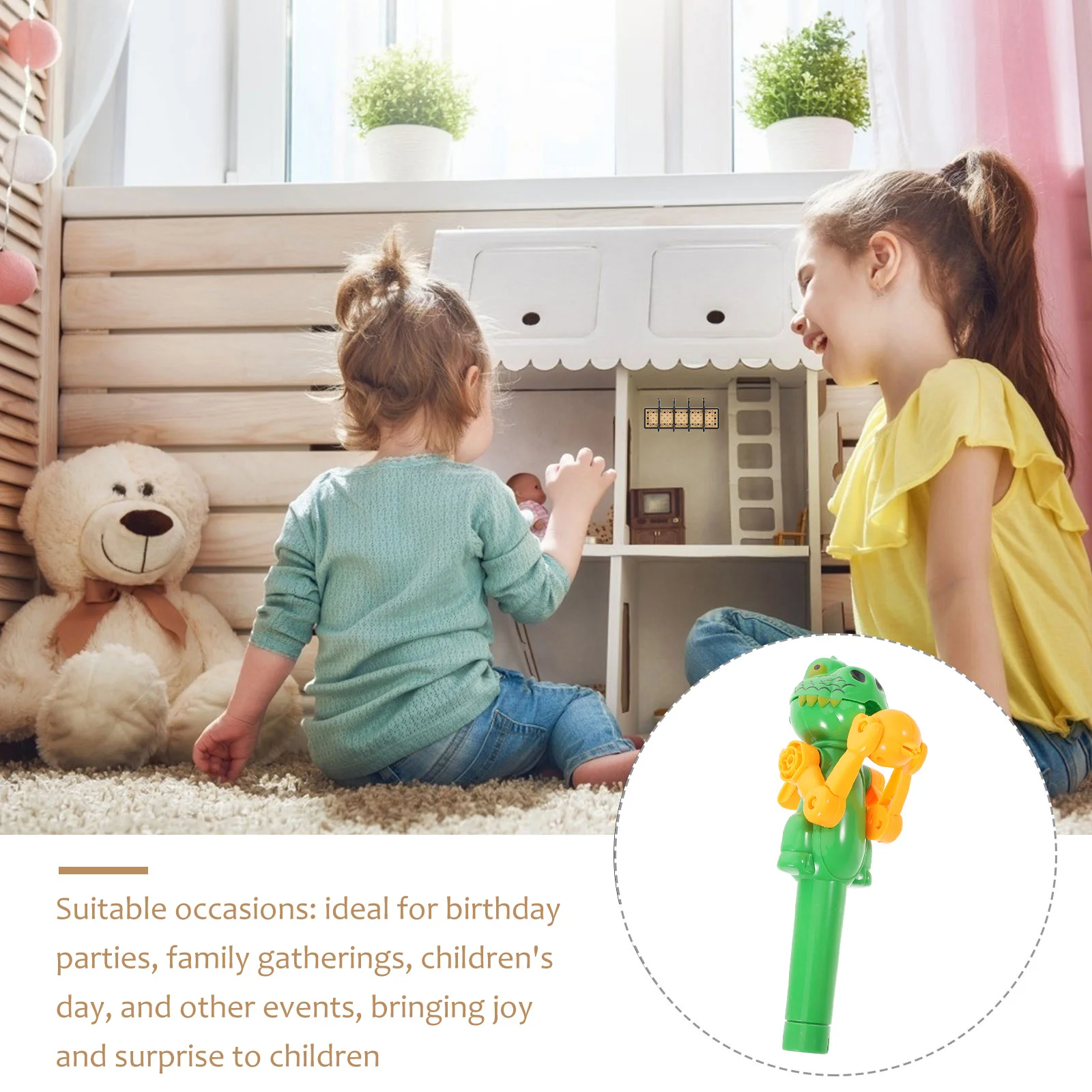 حامل مصاصة ديناصور الهالوين آلة أكل الحلوى الروبوتية الخضراء هدية عيد الأطفال حافظة مصاصة آمنة وموثوقة