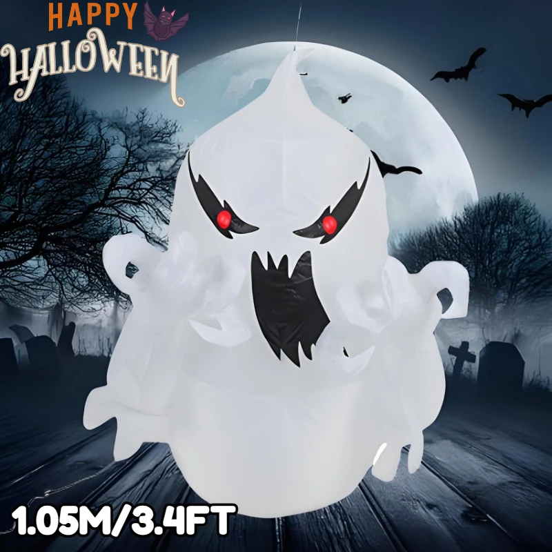 

3.4FT Inflatable Toys Ghost Decorations Halloween Model Blow Up Horror Party Decor Indoor Courtyard Yard Garden Lawn Decors