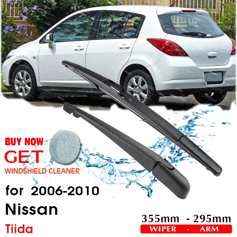 

BROSHOO Car Rear Wiper Blades Back Windscreen Wiper Arm For Nissan Tiida Hatchback (2006-2010) 355mm,Windshield Auto Styling