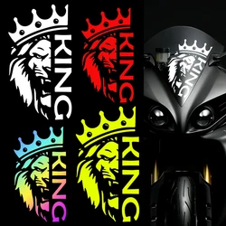 Lion with a Crown King Reflective Vinyl Motorbike Car Windshield Body Stickers Decor Motorcycles Accessories for Honda Yamaha