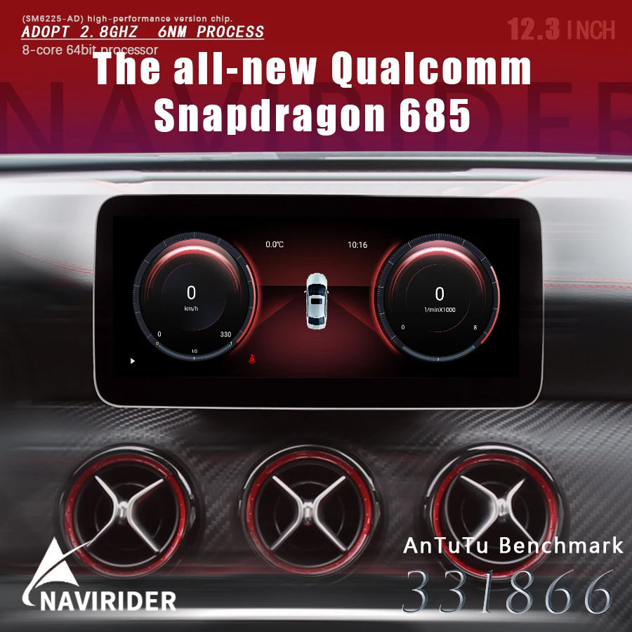

2.8GHZ Qualcomm Carplay Video Player Processor Android IPS Screen For Benz A class A200 W176 X117 X156 W463 GLA CLA 2013-2018