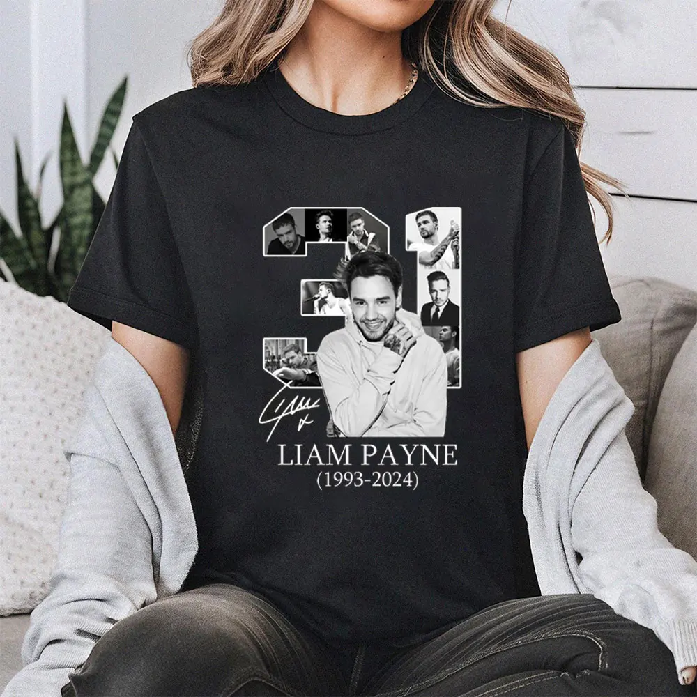 Rest in Peace Liam Payne Vintage Unisex Black Tee Liam Payne Thank You for The Memories Tshirt in Memory of Liam Payne Tee- Tops