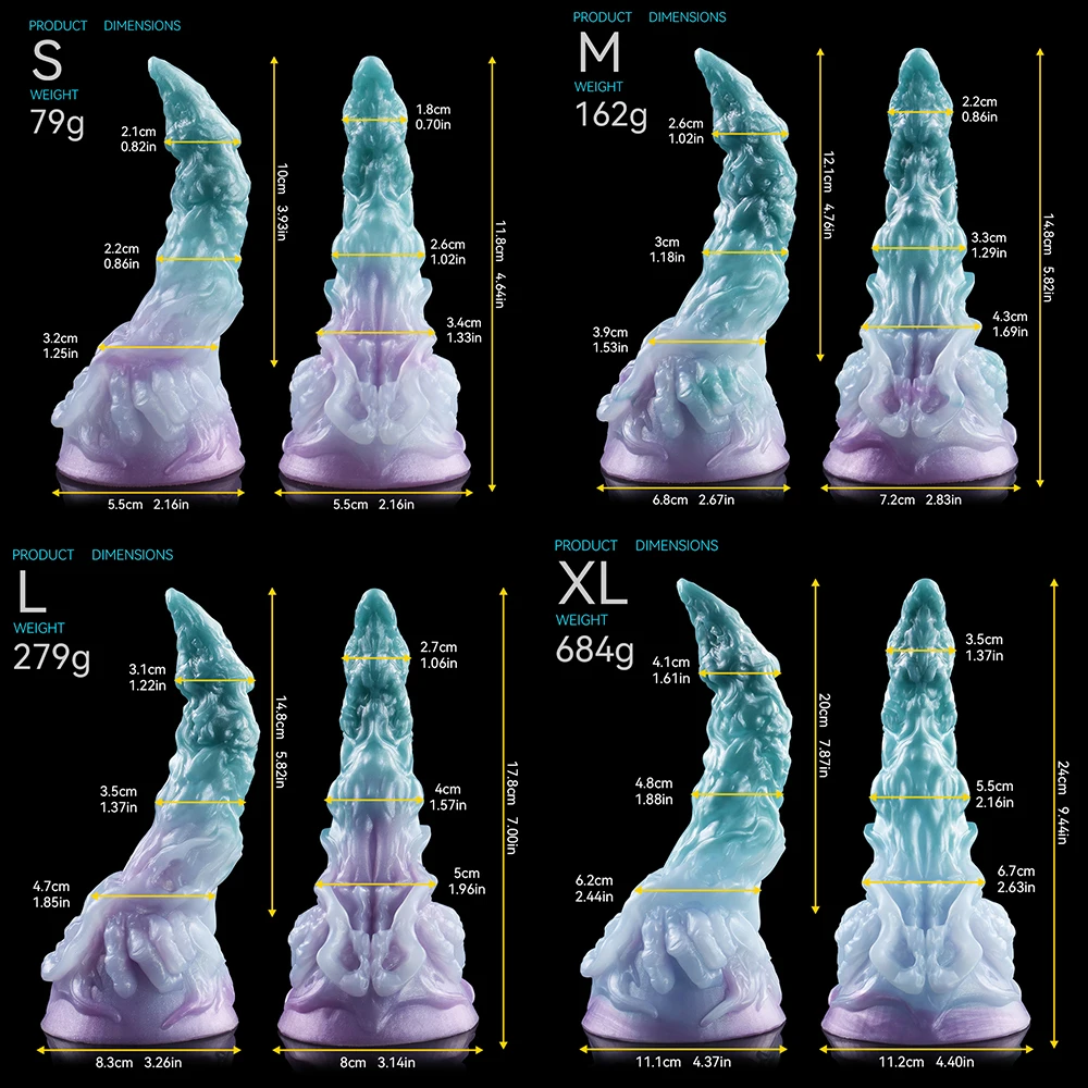 YOCY سيليكون 4 أحجام الوحش القضيب مع مصاصة المكونات الشرج الإناث معدات الاستمتاع واللعب الجنسي للكبار النساء الرجال الشرج تدليك مثير متجر #2