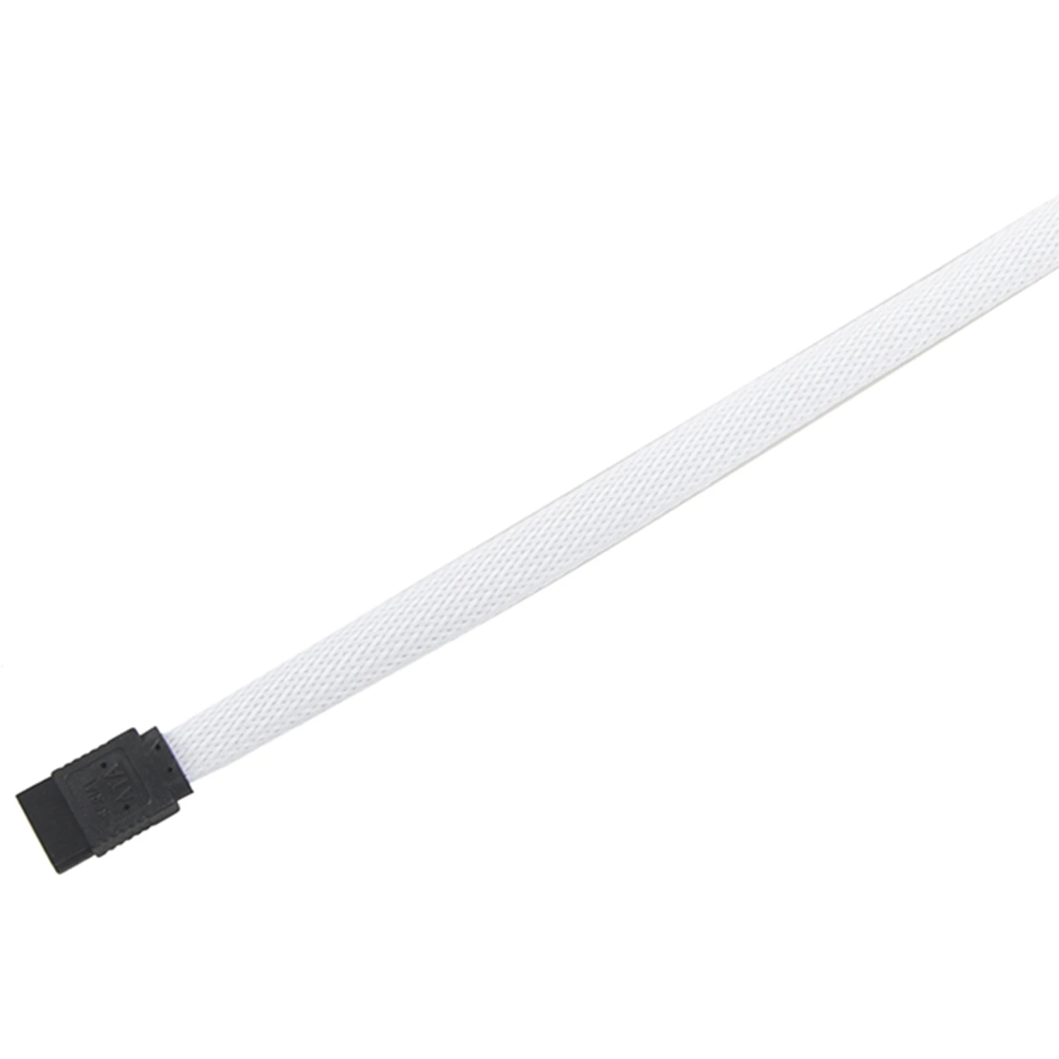 50CM SATA 3.0 III SATA3 7pin Data Cable Right Angle 6Gb/s SSD Cables HDD Hard Disk Data Cord with Nylon Sleeved(White)