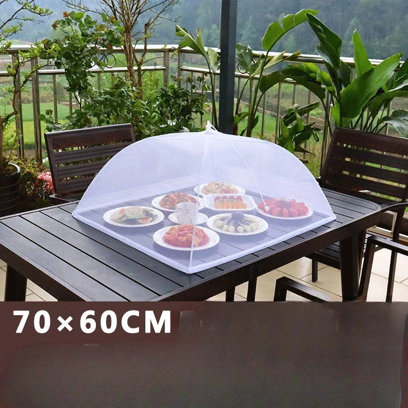 Foldable Food Mesh Cover Fly Anti Mosquito Pop-Up Food Cover Umbrella Meal Vegetable Fruit Breathable Cover Kitchen Accessories.