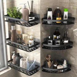 Bathroom Kitchen Shelf Storage Organizer No Drill Shelf Shower Hanging Basket Corner Shelf Shampoo Holder Bathroom Accessories