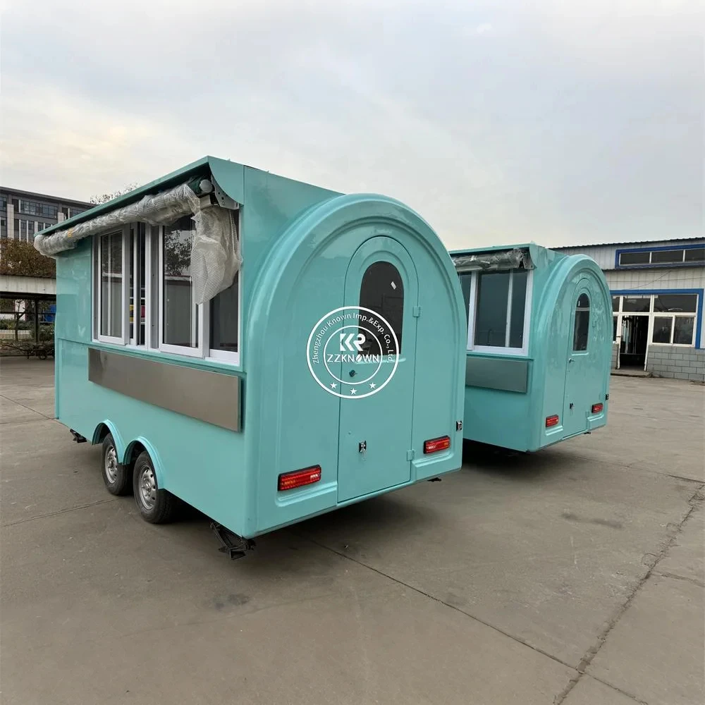 

Concession Ice Cream Cart Food Truck Mobile Concession Hamburgers Pizza BBQ Fast Food Trailer With Full Kitchen