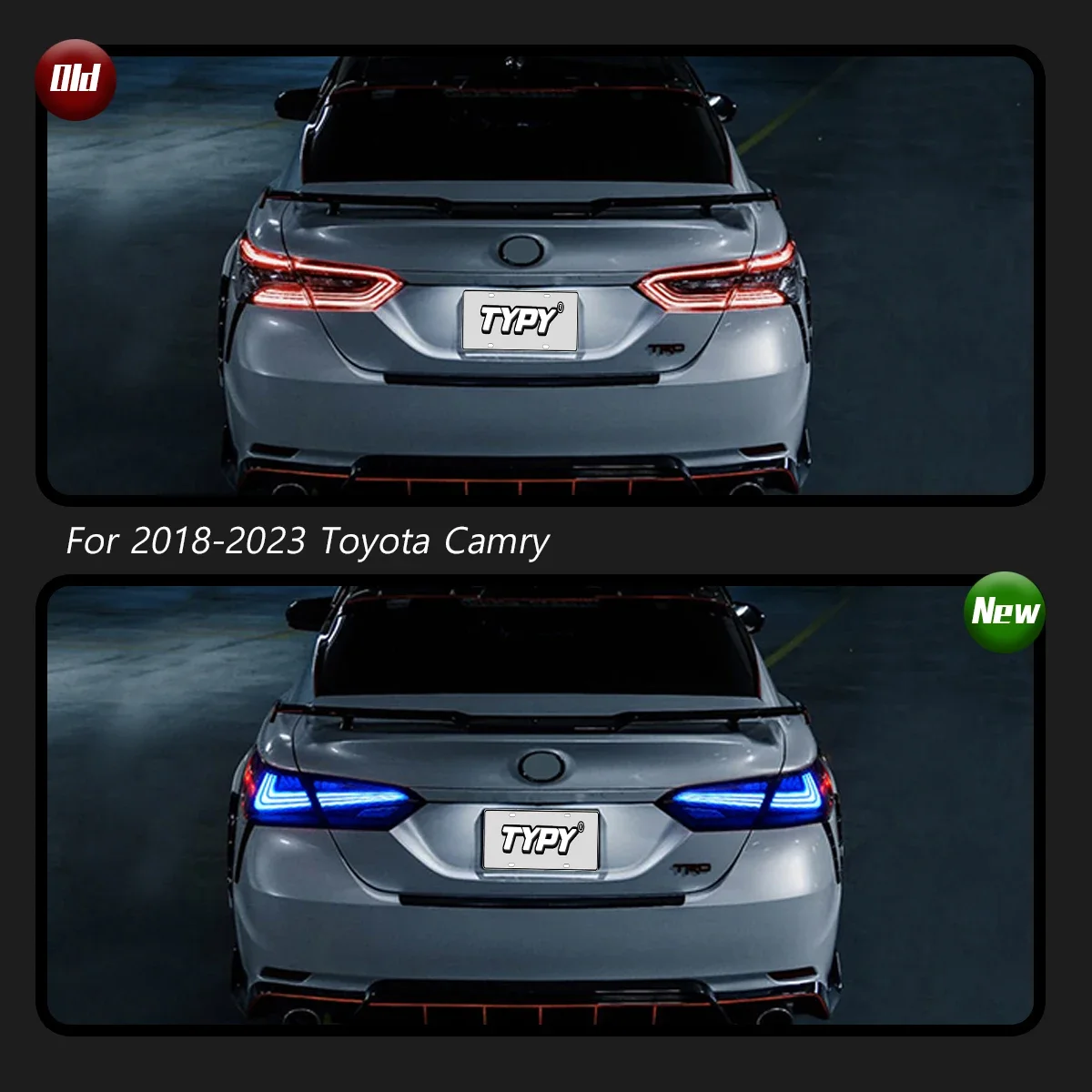 

TYPY автомобильные задние фонари RGB для Toyota Camry 2018-2023 RGB автомобильные задние фонари дневные ходовые огни динамические указатели поворота