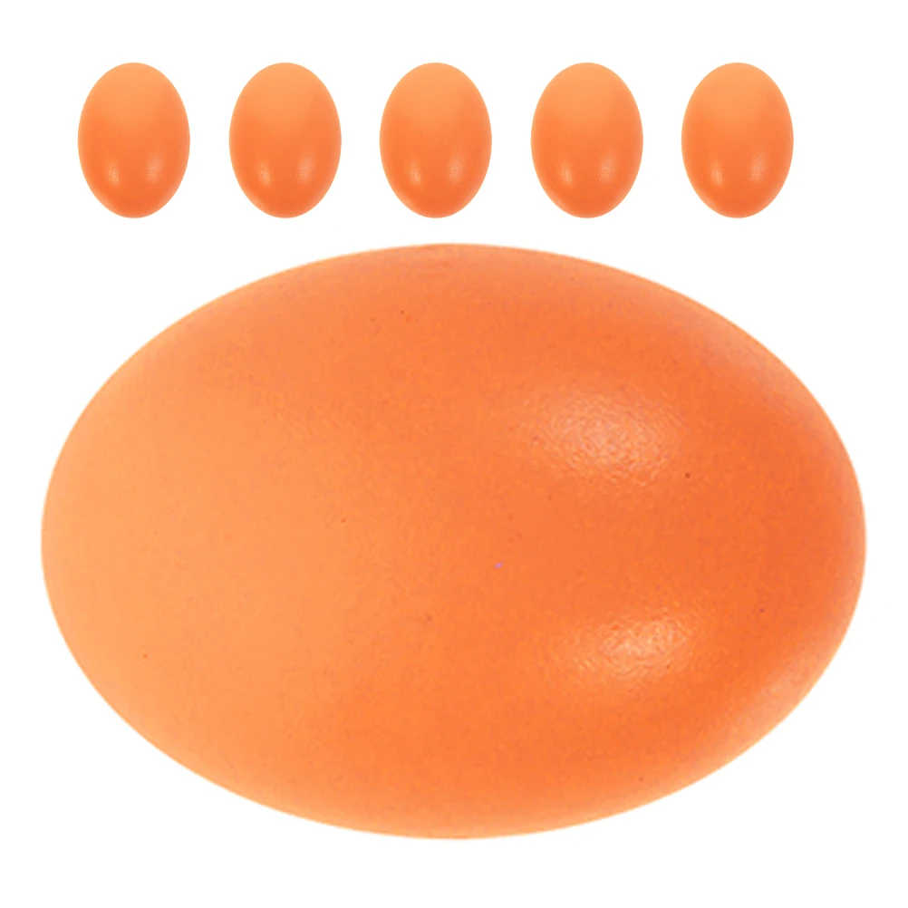 

6 Pcs DIY Painted Eggs Craft for Painting Graffiti Model Artificial Decorative Chicken Coop Accessories Fake to Coloring