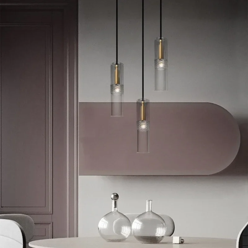 SANDYHA الحديثة الحد الأدنى أنيقة كريستال قلادة LED ضوء غرفة المعيشة غرفة نوم طاولة طعام أنيقة ديكور المنزل تركيبة إضاءة