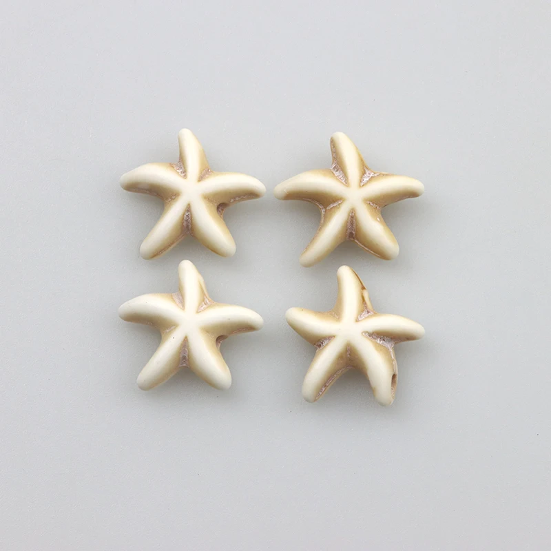 20pcs/Lot Turtle Starfish Turquoise Blue Loose Green Stone Shape Beads for DIY Bracelet Necklace Jewelry Making