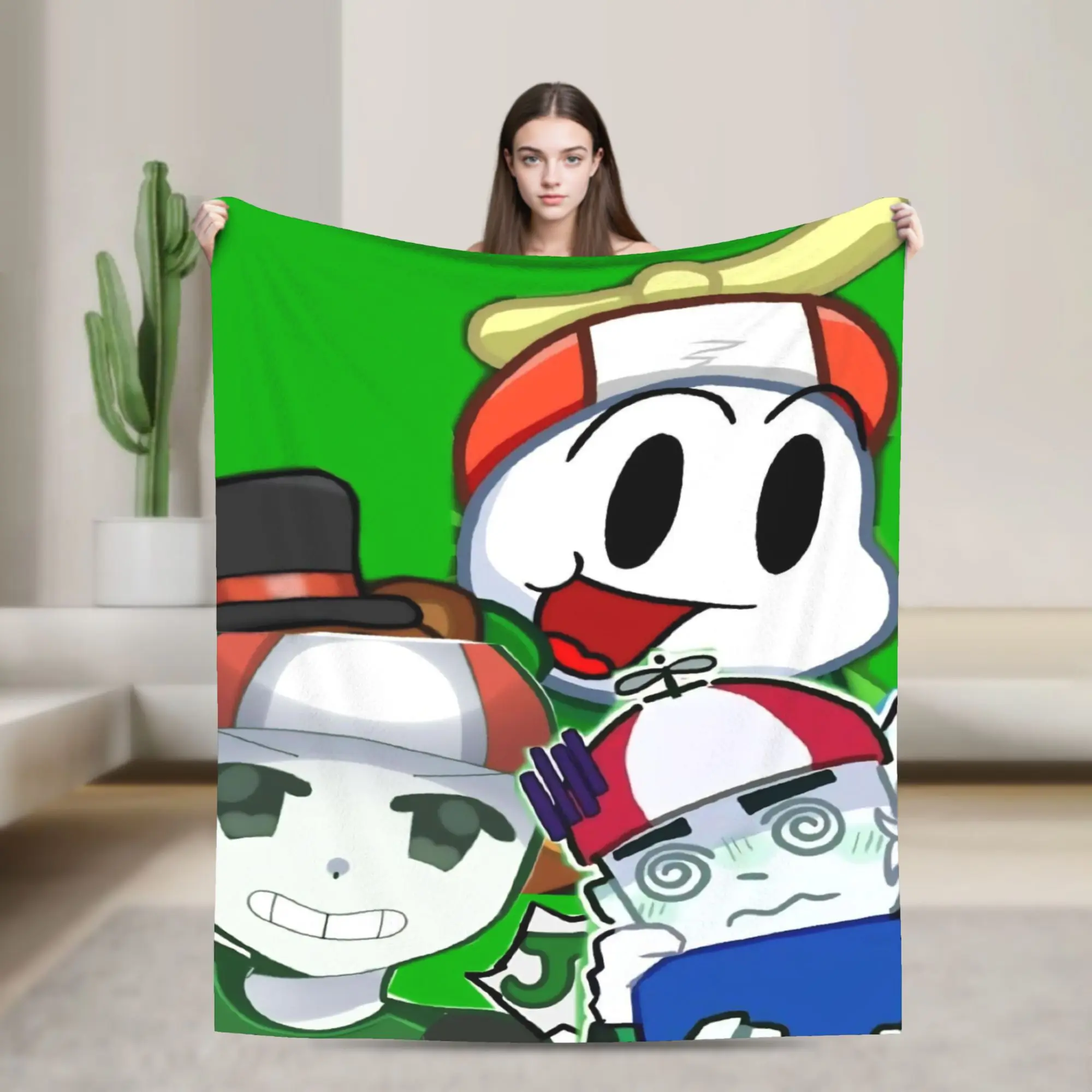 Omenaso Youtuber Gaming Velvet Throw Blankets  Blanket for Home Travel Soft Bedding Throws