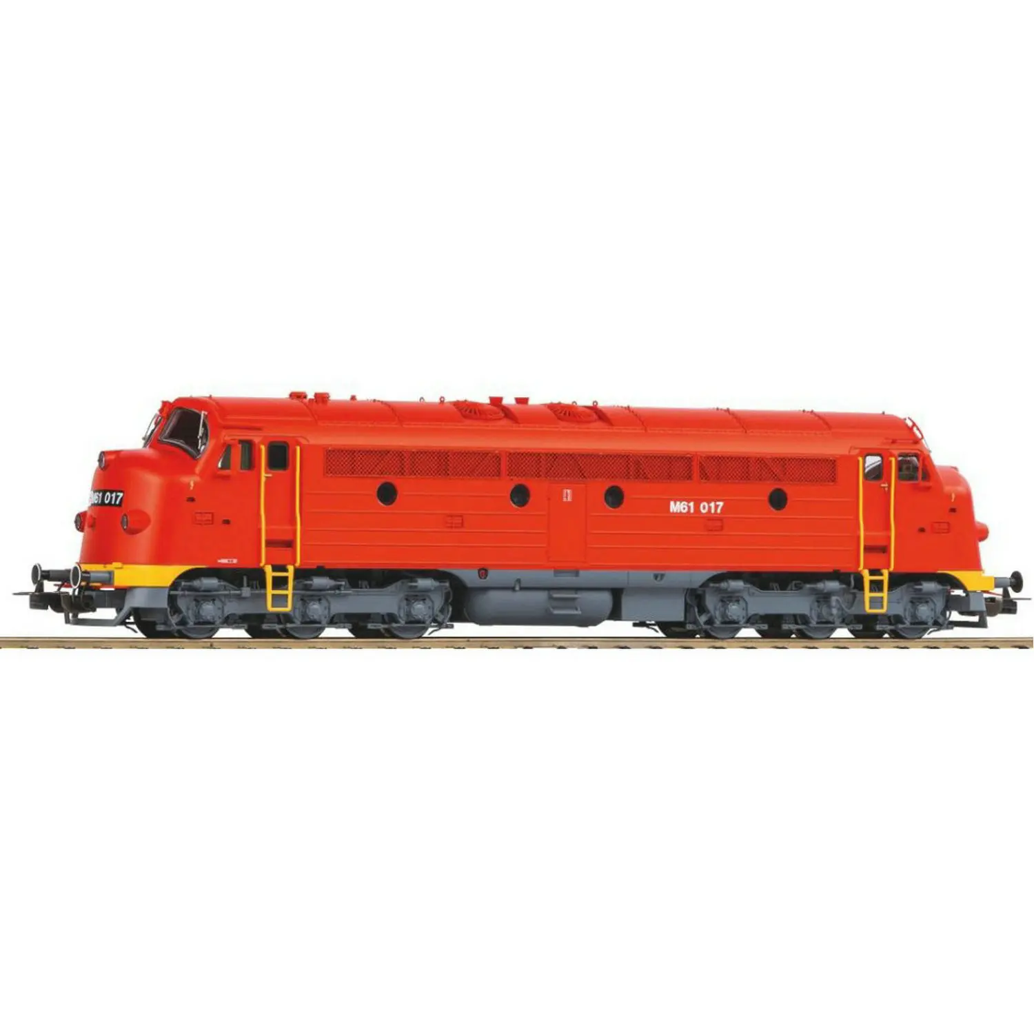 Modelo de tren PIKO HO, tipo 1/87, 52481, M61, locomotora diésel, efecto de sonido Digital, cuarta generación, Rail MAV Hungaro, coche de juguete