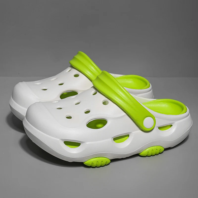 어린이 크록스 만화 귀여운 두꺼운 부드러운 밑창, 여름 가벼운 통기성 편안한 슬리퍼, 똥 바오터우 밟는 느낌 