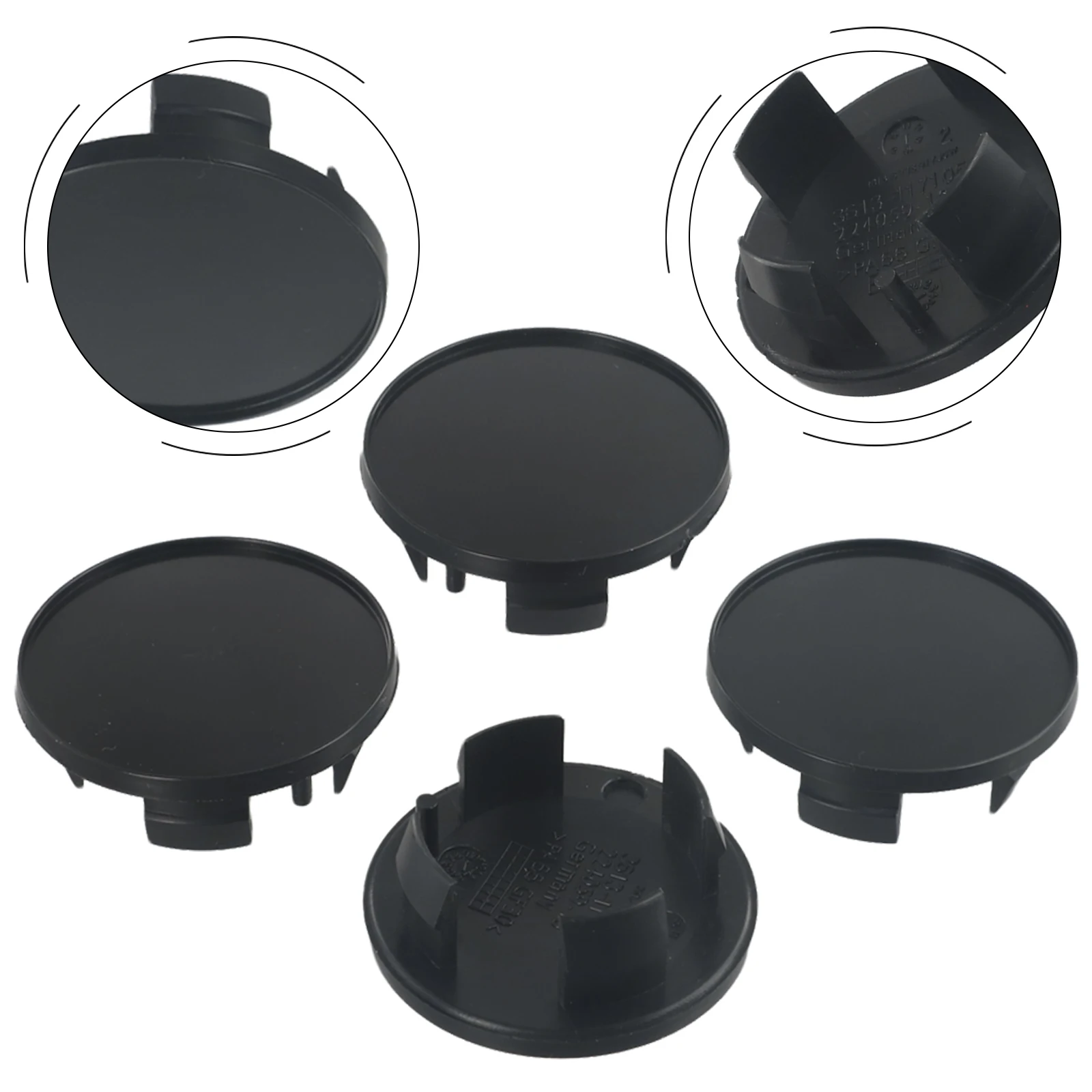 4pc 54mm ABS Car Badge Wheel Rim Center Hub Cap Wheel Center Cap Plastic Black 54mm Brand New Wheels Tires