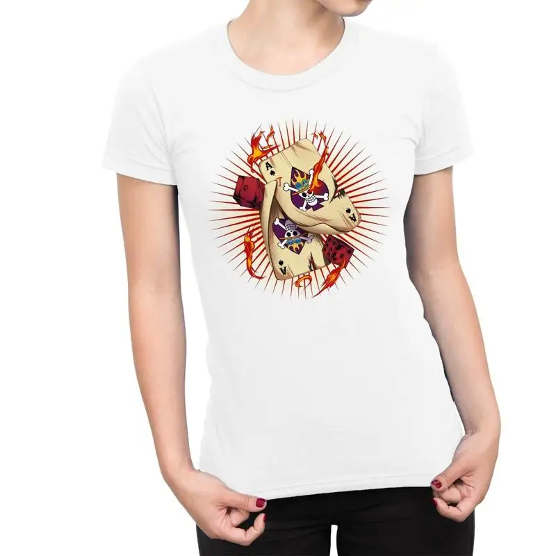 

1T T Shirt Womens Ace Of Spades Skull And Fire