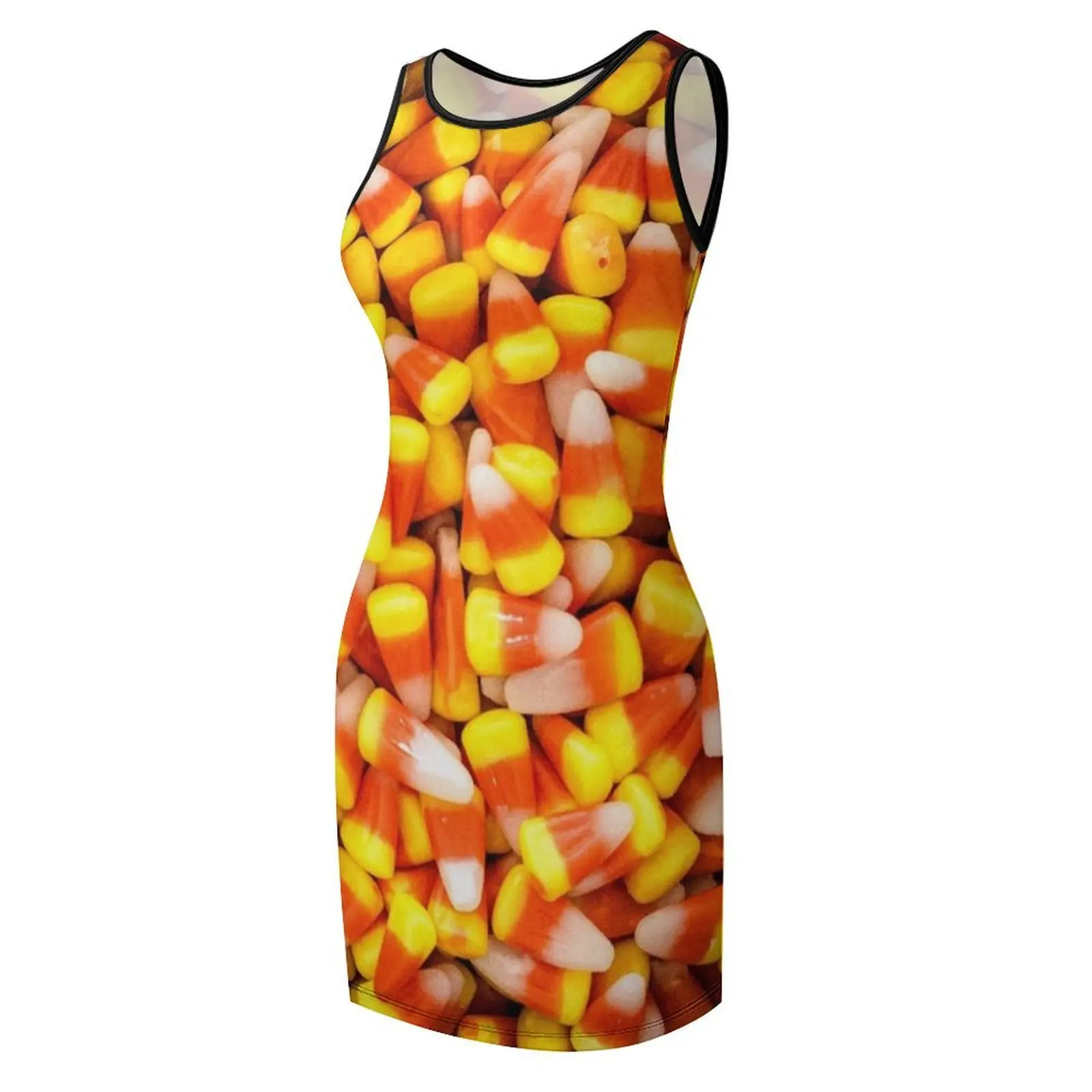 Vestido veraniego sin mangas con diseño de maíz caramelo, vestido de fiesta de lujo para mujer, vestido de fiesta de noche, moda de verano para mujer