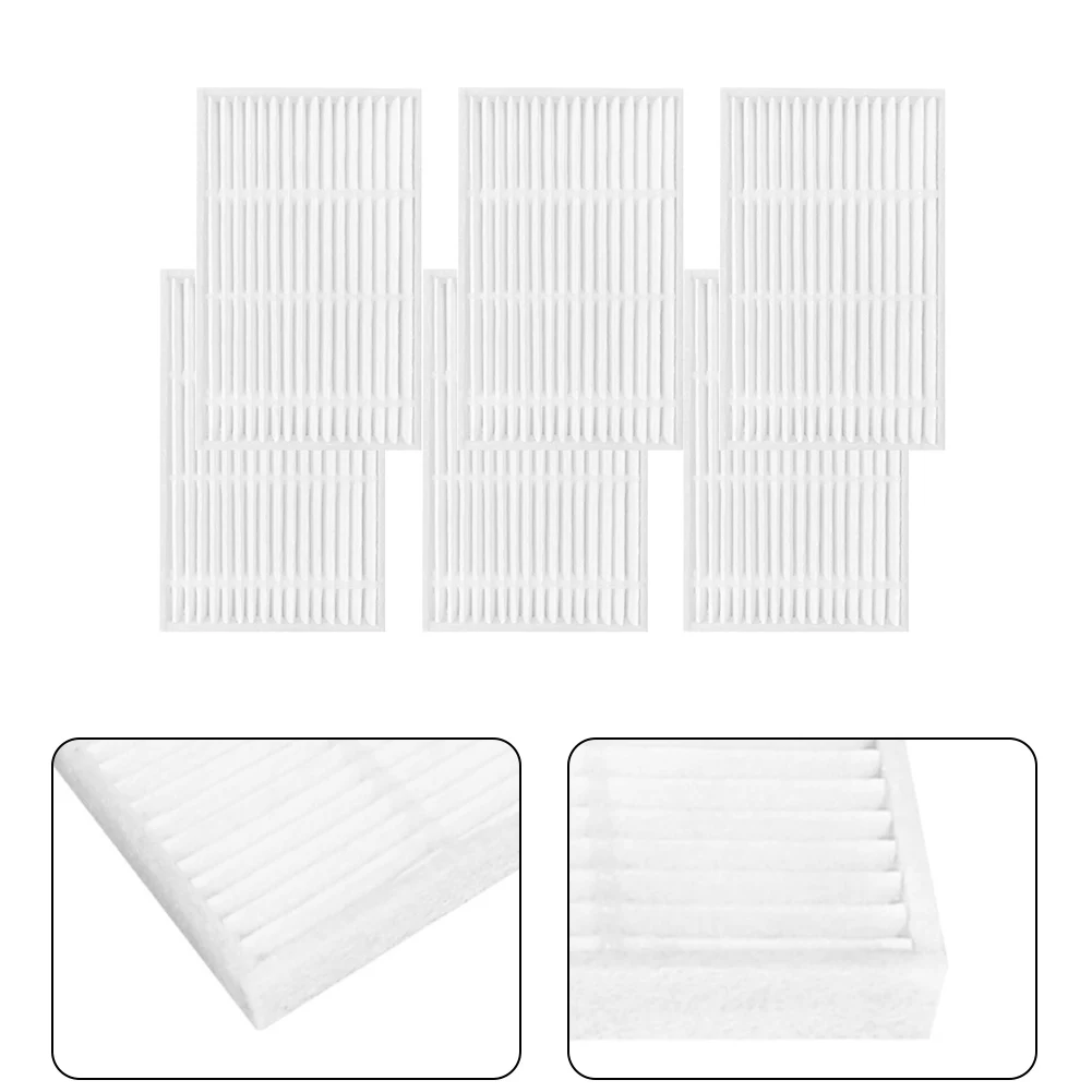 6-Pack Vacuum Replacement Filters For Haier HSR Home For M3 Robotic Vacuum Cleaner Parts Household Cleaning Tools Accessory