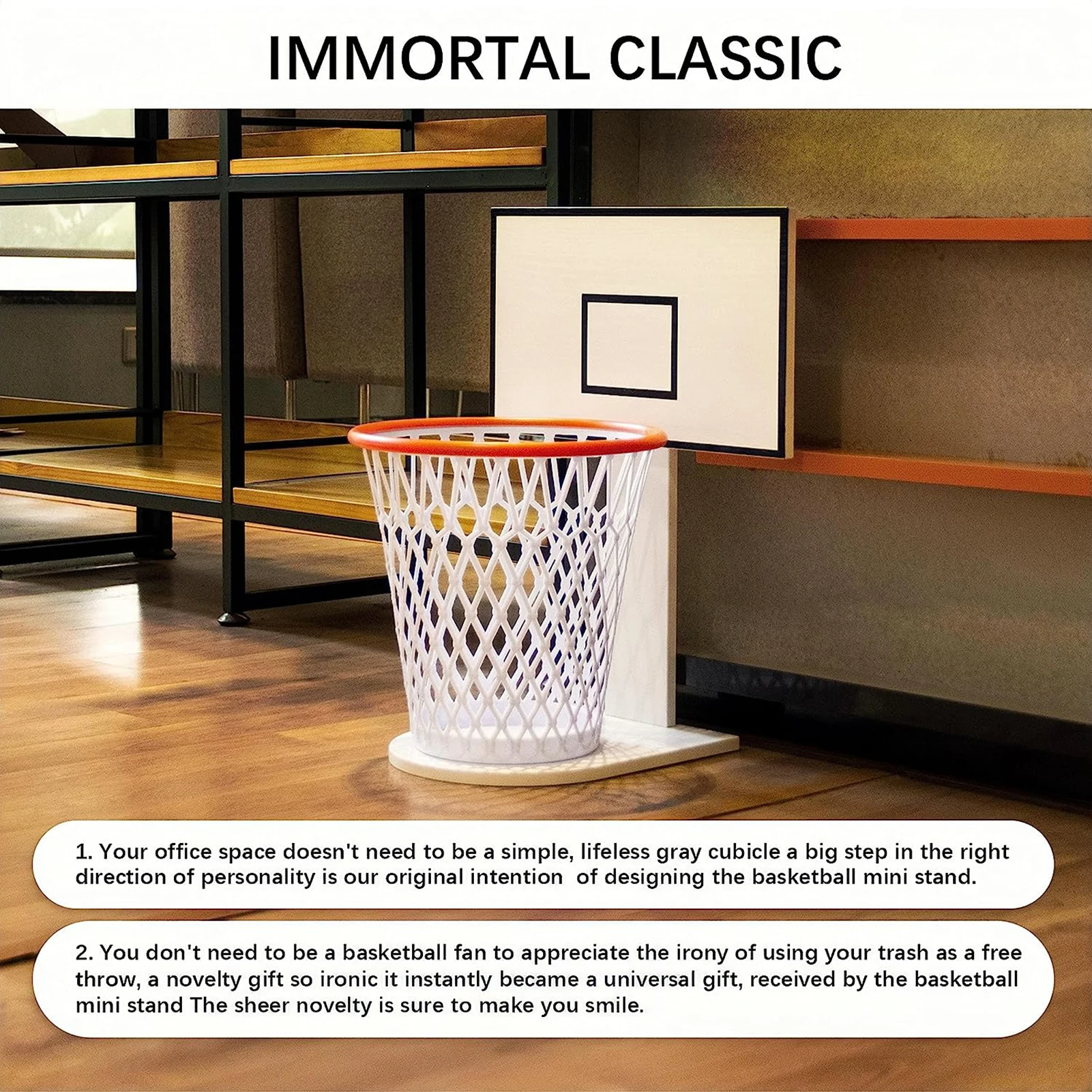 HOT Trash Can Storage Basketball Hoop Wall Basketball Frame Imitates for Adults Great Birthday Gift Idea