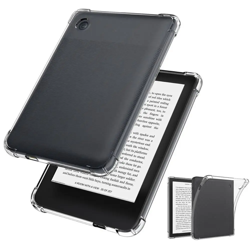 Shockproof e-Reader Case Air Bag Funda N428 Protective Cover Transparent Soft for Rakuten Kobo Libra/Clara Colour BW 2024