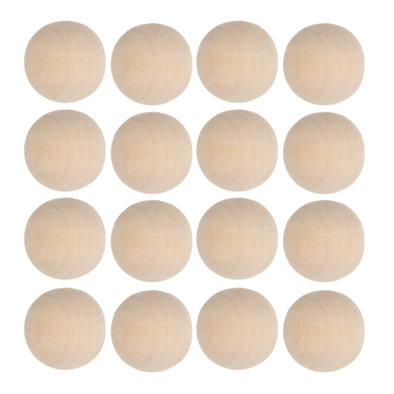 100Pcs Wooden Ball Beads Natural Hardwood Solid Loose Spheres DIY Craft Beads for Scrapbooking Painting Projects Jewelry