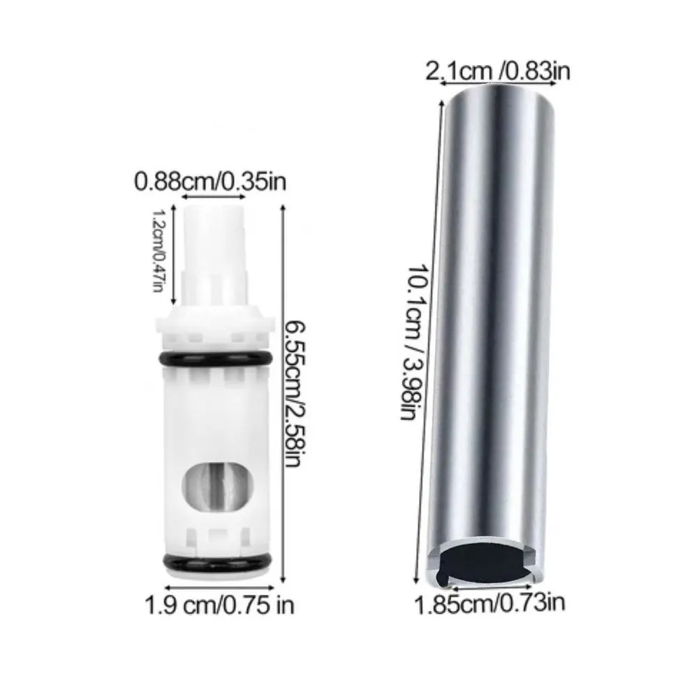 Faucet Cartridge Replacement Kit Model MN 1224 for Dripping Two-Handle Shower and Bath Faucets with Stainless Steel Components