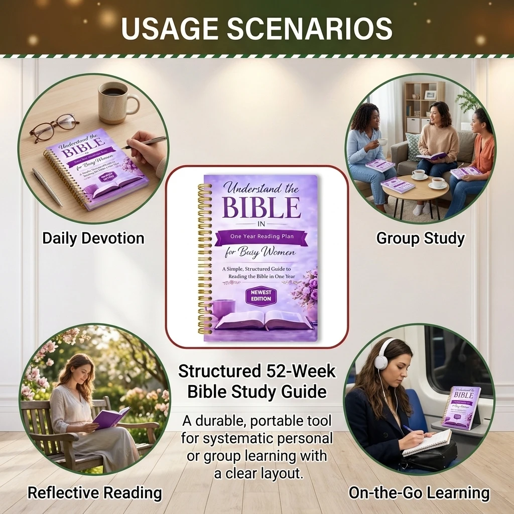 52 Week Cycle Bible Study Guide Structured Learning Tool For-Personal Or Group Use High-Quality Printing Durable Material