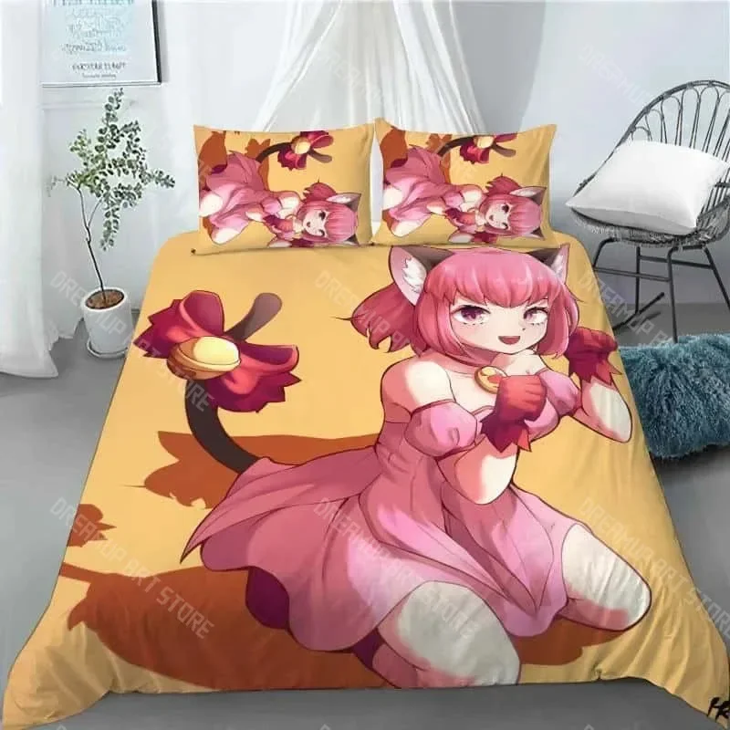 2026 3D Print Tokyo Mew Mew Anime Kawaii Girls Bedding Set Duvet Cover Bedclothes Comforter Cover With Pillowcase For Kid Home