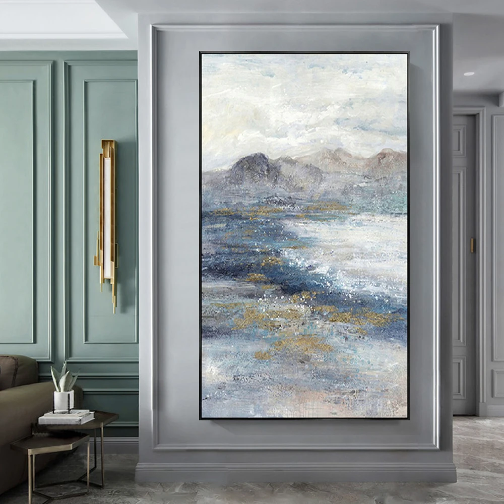 

Hand Painted Abstract Landscape Oil Painting On Canvas Handmade Artwork Picture For Home Cuadros Decor Room Large Wall Paintings