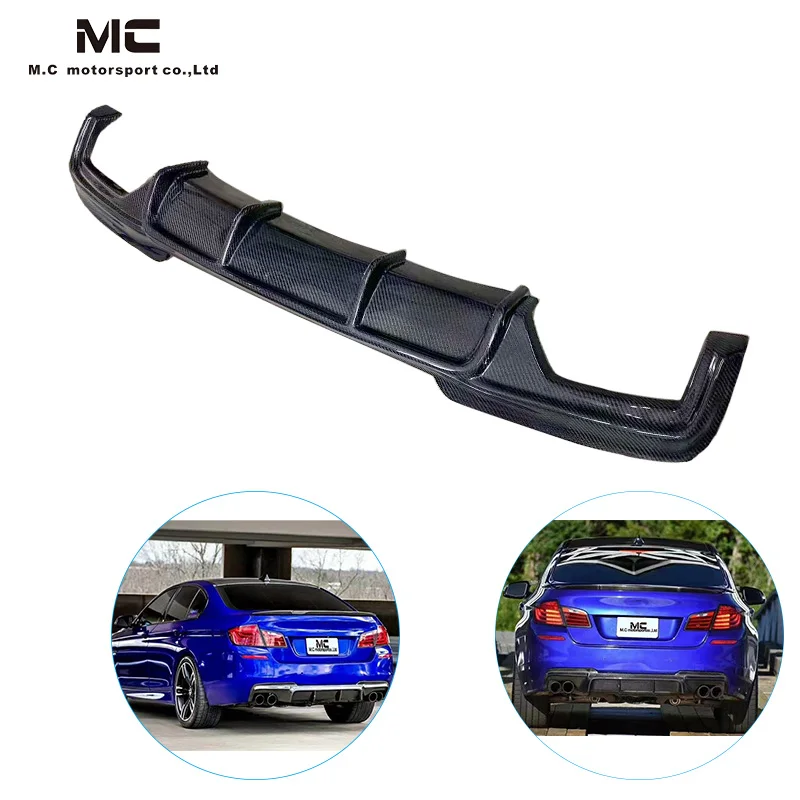 Carbon Fiber car bumpers Rear Bumper V Style Diffuser Lip Splitter for BMW F10 F18 520i 528i 530i 535i 525d 530d 535d M5 Bumper