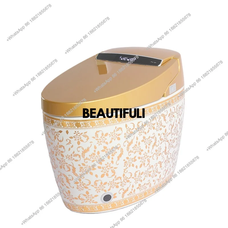 

European-style household integrated golden smart toilet, fully automatic no water pressure limit household electric toilet