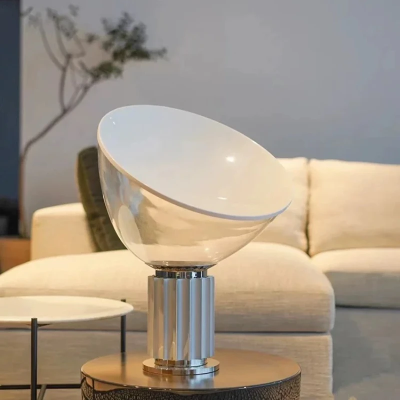 Nordic Simple Modern Designer Creative Industrial Style Glass Radar Desk Lights for Bedroom Bedside Living Room Study