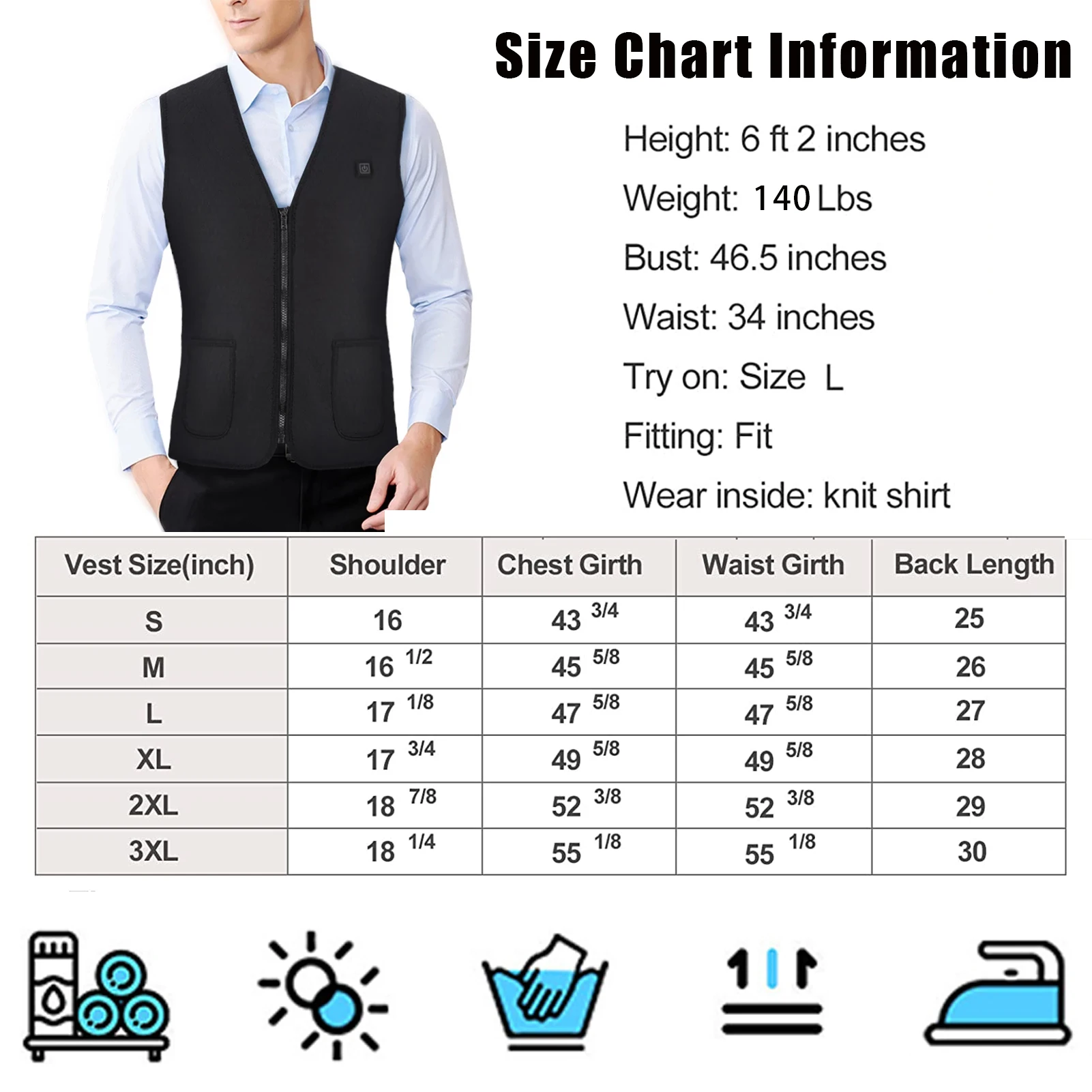 Lightweight Heated Vest for Men Women Electric Heating Vest for Outdoor Camping Hiking Fishing Motorcycle Hunting No Battery