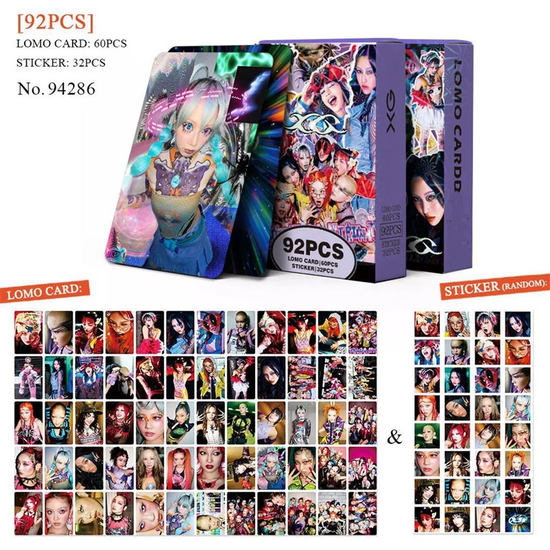 92pcs/set XG Girl Group Album LOMO Card Fan Support Card Sticker Postcard Photo Card HARVEY COCONA CHISA Girl Gift Collection